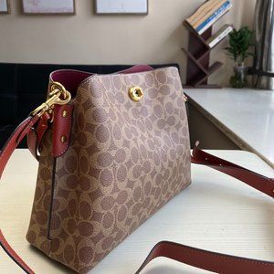 Coach willow Women's One shoulder oblique span Bucket bag